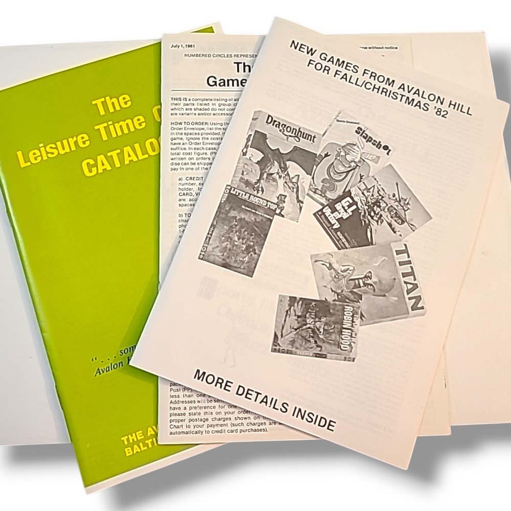 Vintage Avalon Hill Game Catalog Lot 1981–82 Board & Microcomputer Games